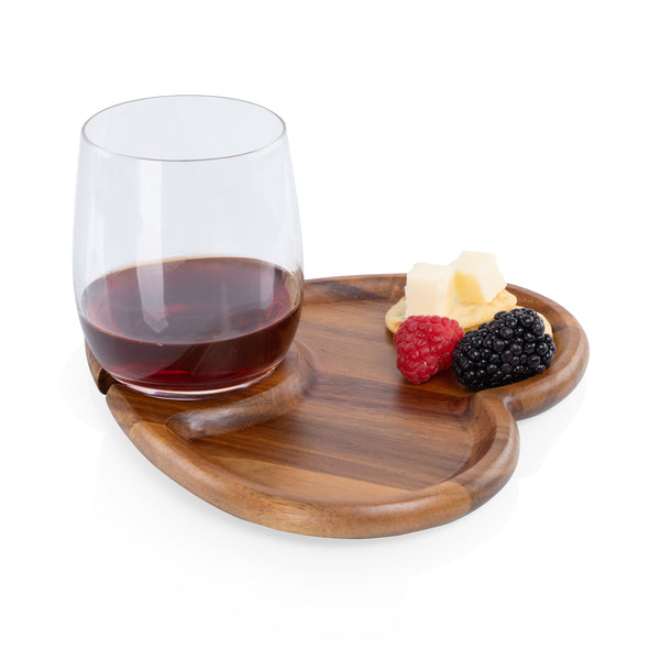 Heart Shaped Wine Appetizer Plate Set of 4