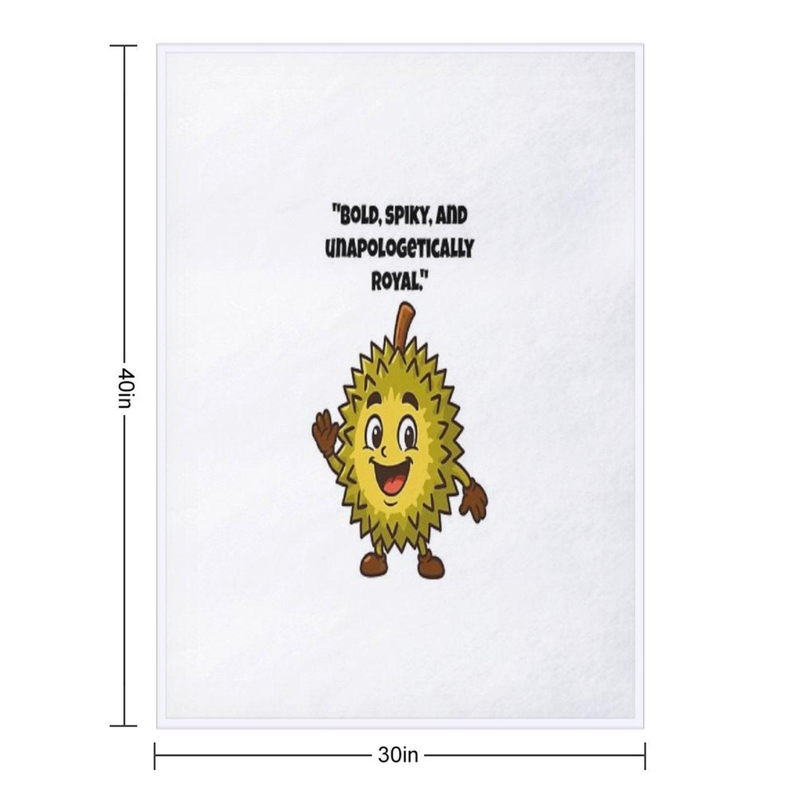 Durian Bold The King of Fruits Says Hello! Throw Blanket
