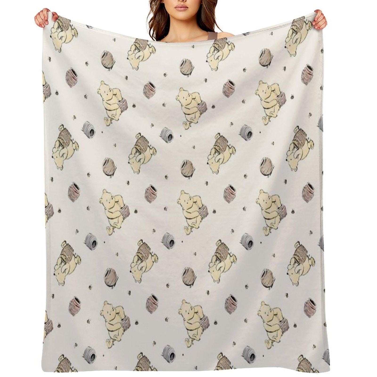 Vintage Pooh Throw Blanket