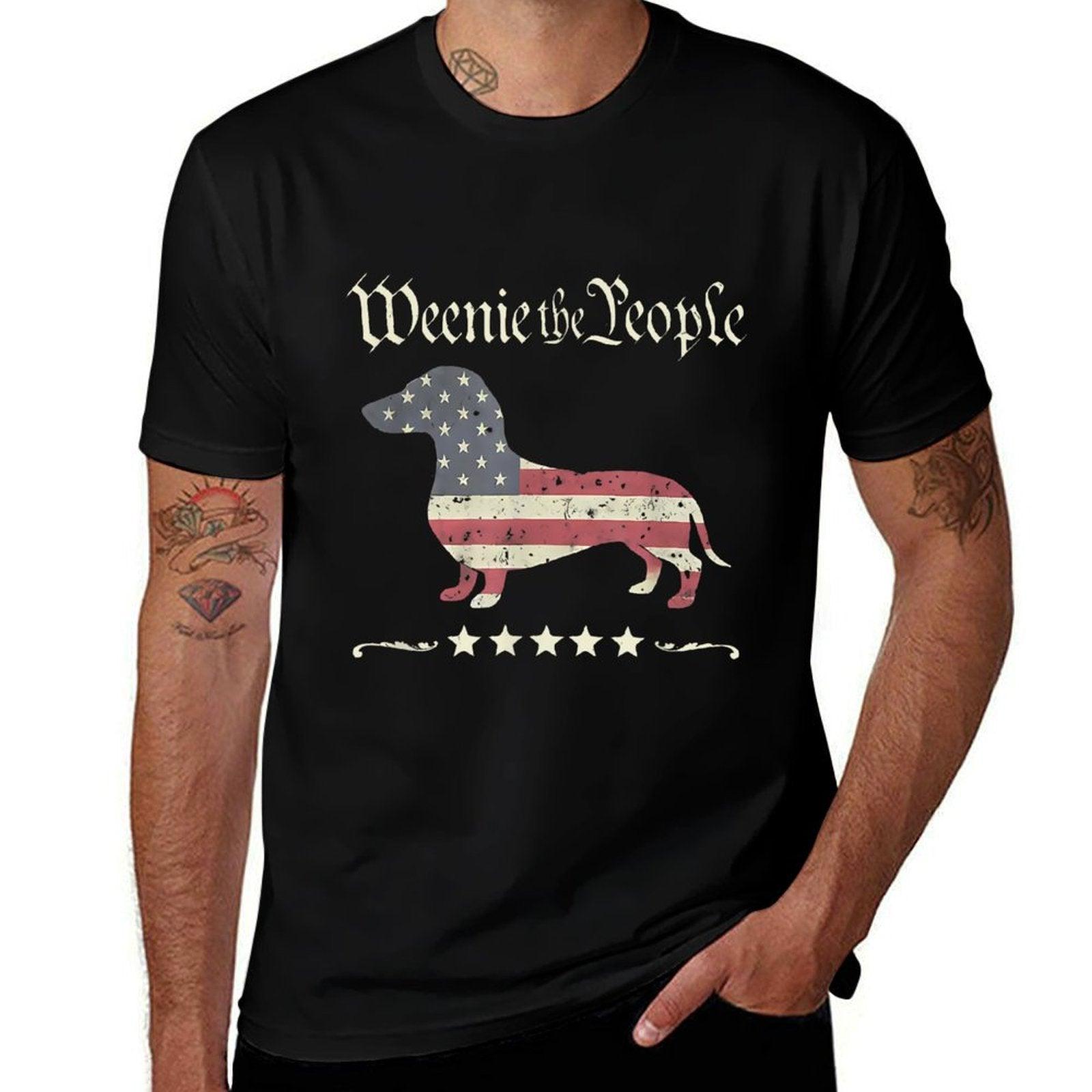 Weenie The People Dachshund 4th of July  Moisture-wicking T-Shirt