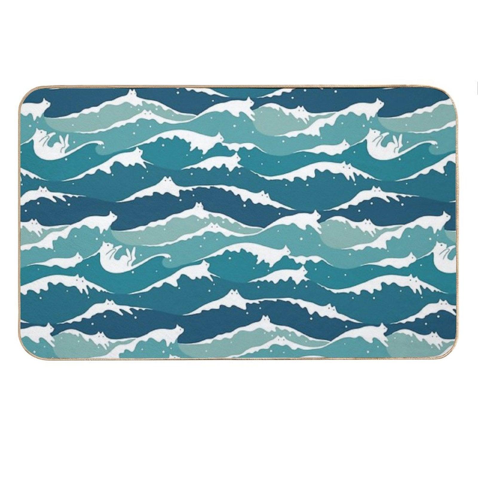 Cat Landscape 135 Cat Waves Bath Mat