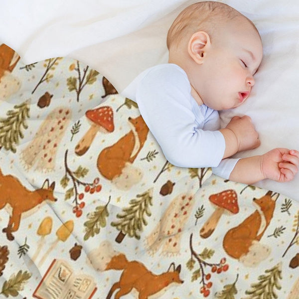 Cozy Winter Woodland All-season Throw Blanket