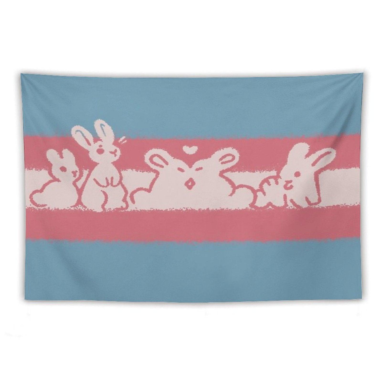 Trans Bun Flag Tapestry
