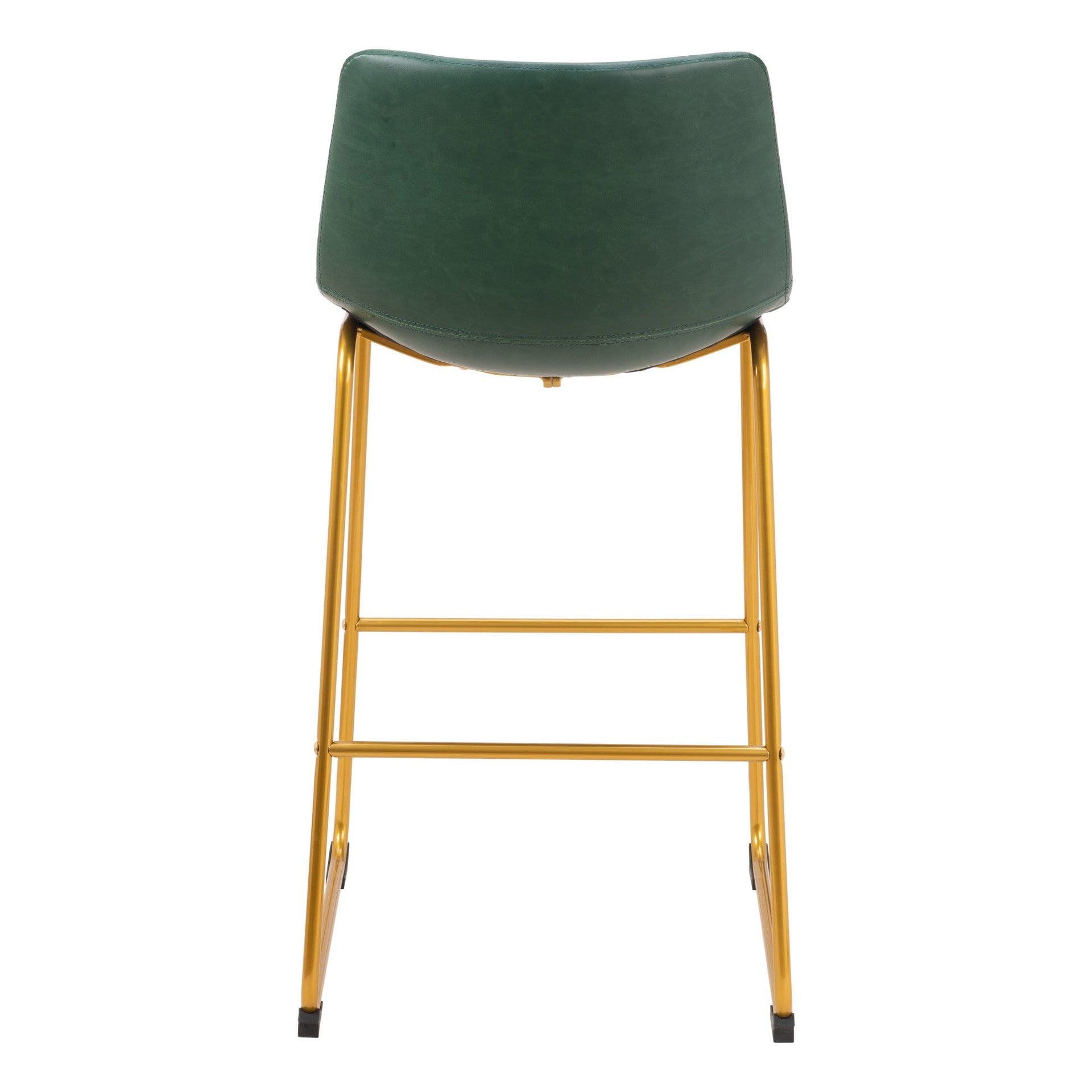 Augusta Barstool (Set of 2) Green & Gold