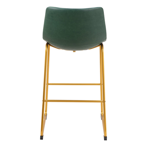 Augusta Barstool (Set of 2) Green & Gold