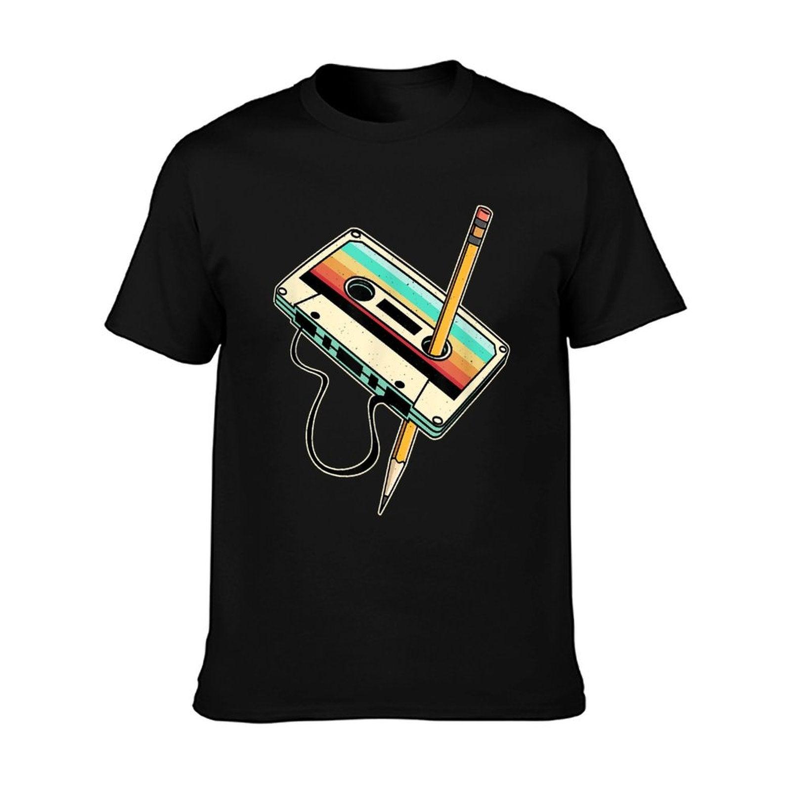 80s 90s Retro Party Costume Nostalgia Cassette T-Shirt
