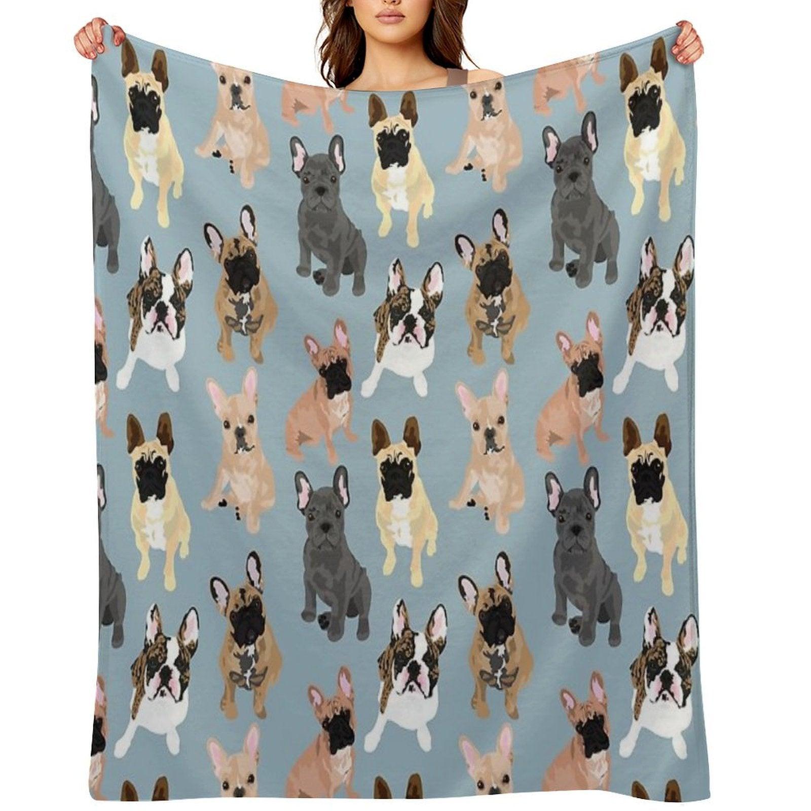 FRENCH BULLDOGS Throw Blanket