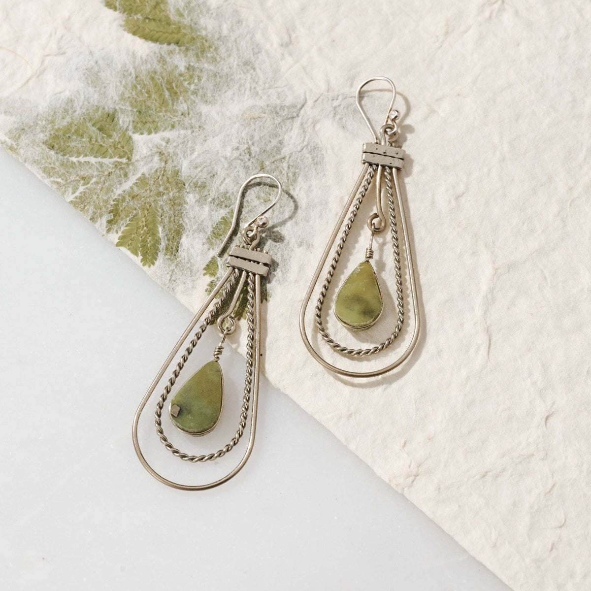 Ayni Serpentine Stone Earrings