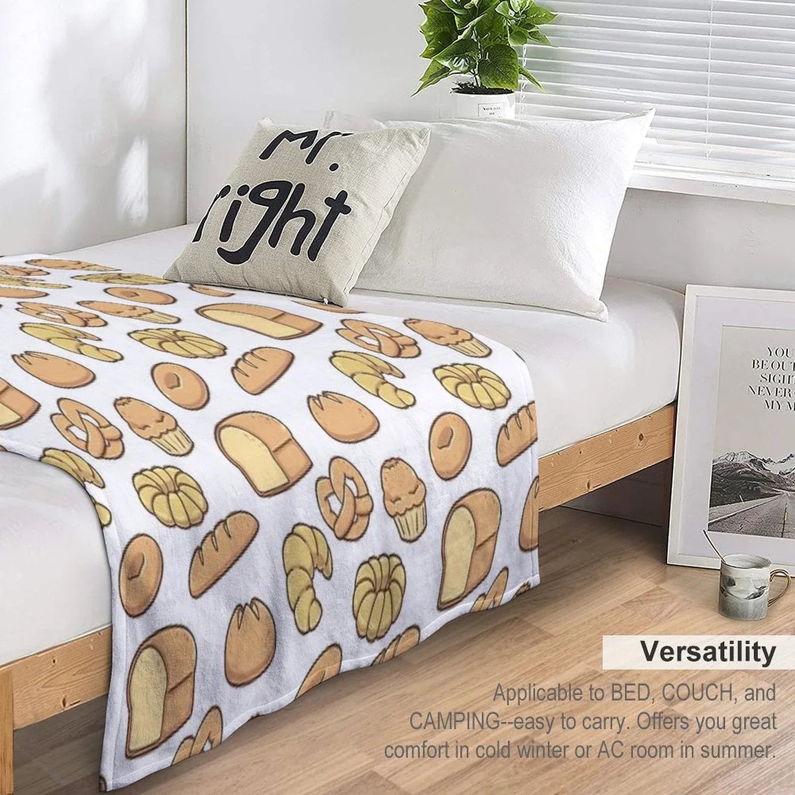 All Types of Bread Pattern Throw Blanket