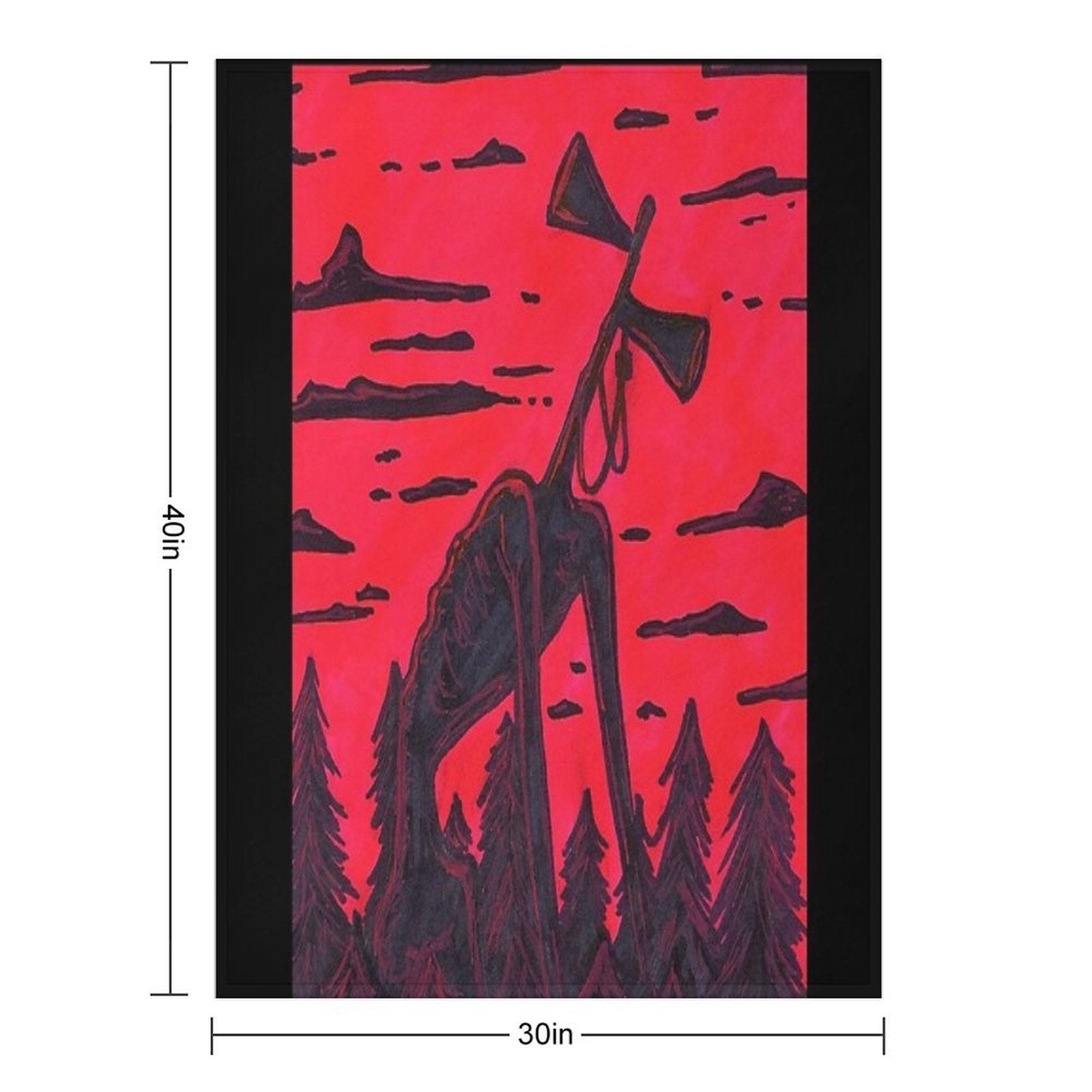 Siren Head Quick-dry Throw Blanket
