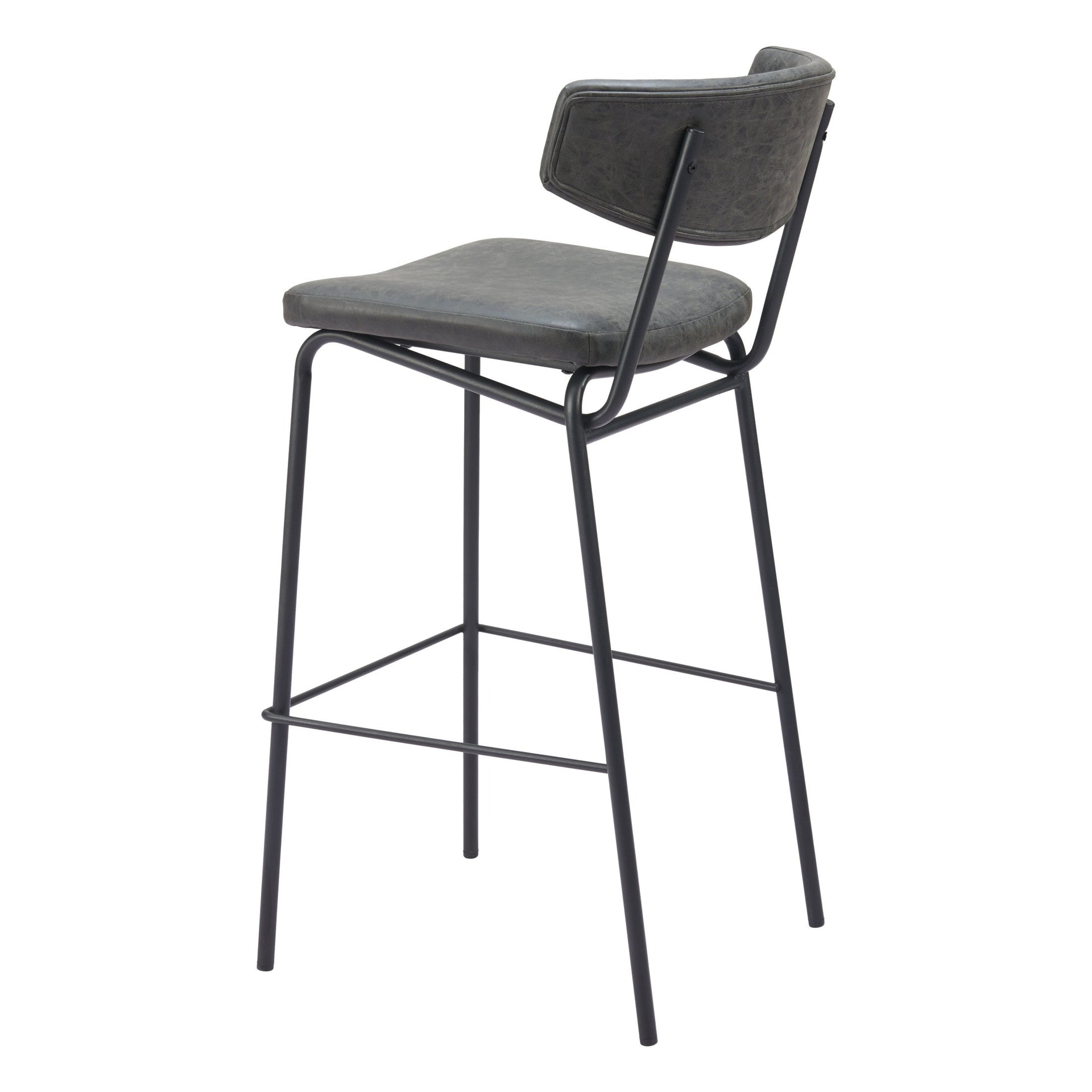 Charon Barstool (Set of 2) Vintage Black