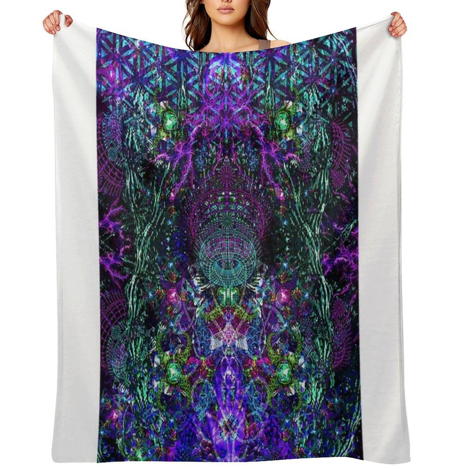 Hands To The Cosmos Throw Blanket