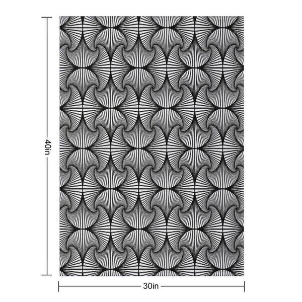 Pattern of Squares Black And White Farmhouse Travel-friendly Throw Blanket