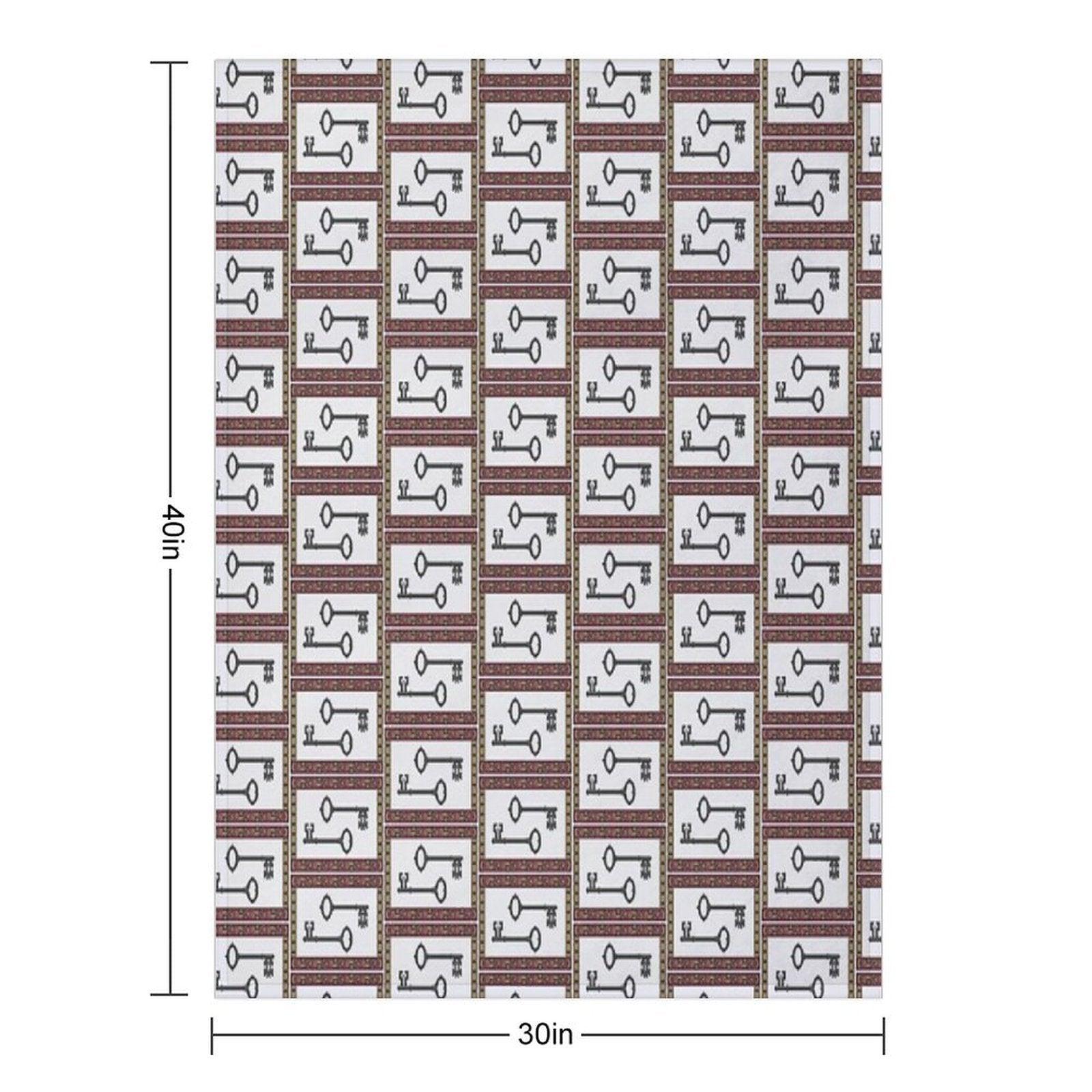 Pair of Keys (cross Stitch Style) Throw Blanket