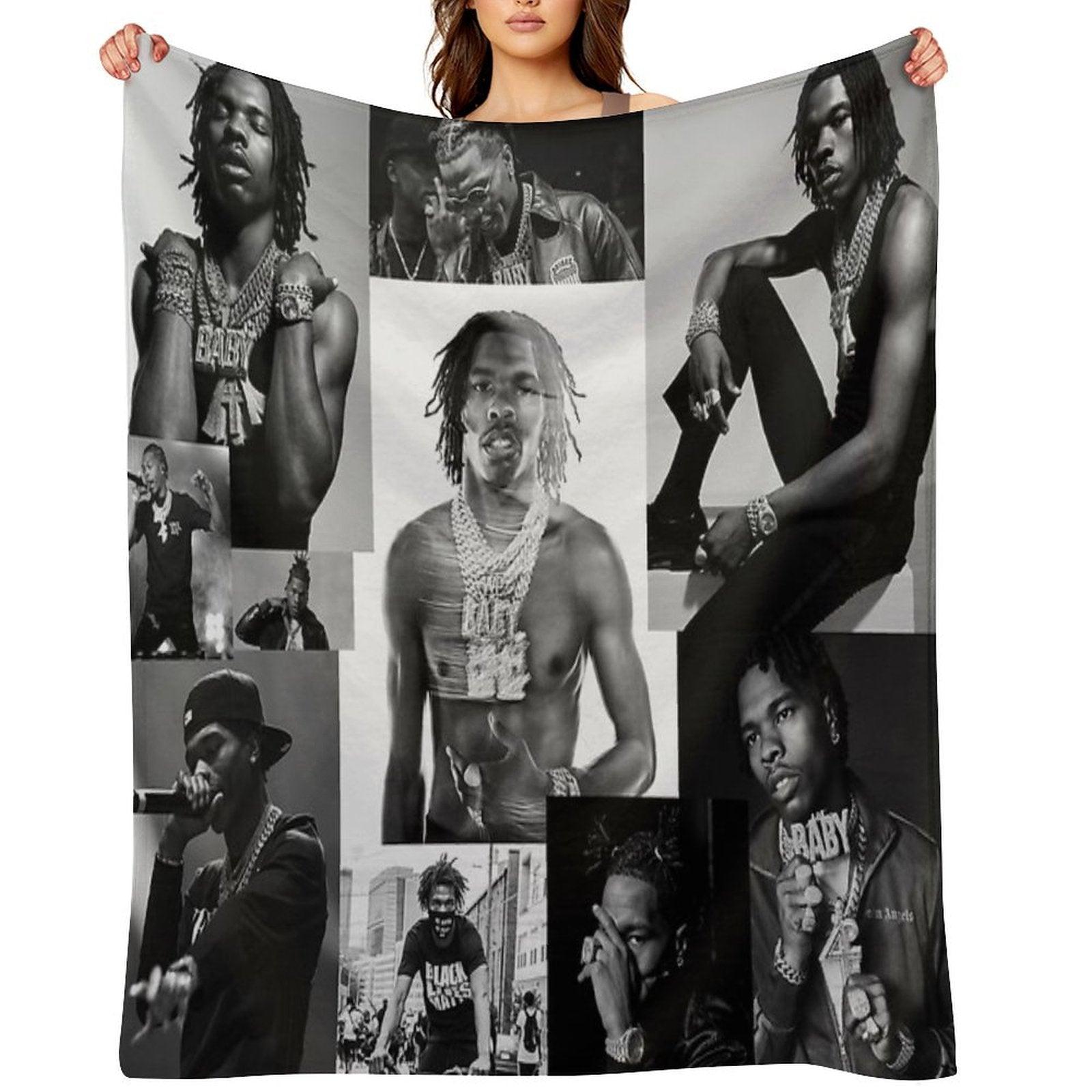 Lil Baby  B&W Collage Throw Blanket