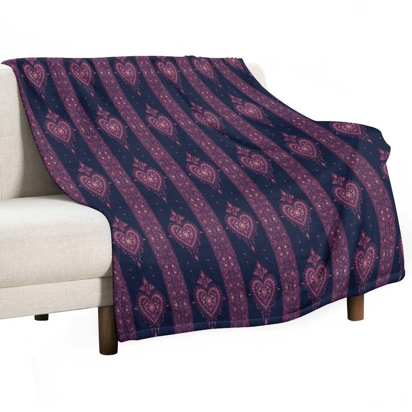 Bohemian Heart Throw Blanket