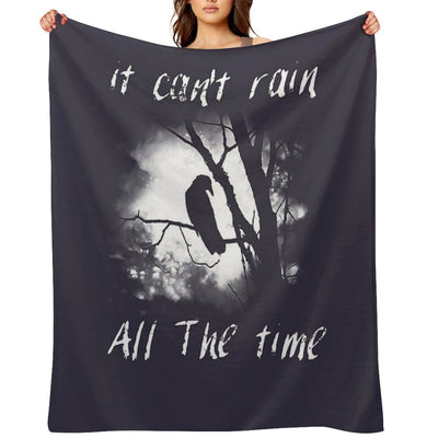 Men Women The Crow Halloween Gifts For Music Fans Sustainable Throw Blanket