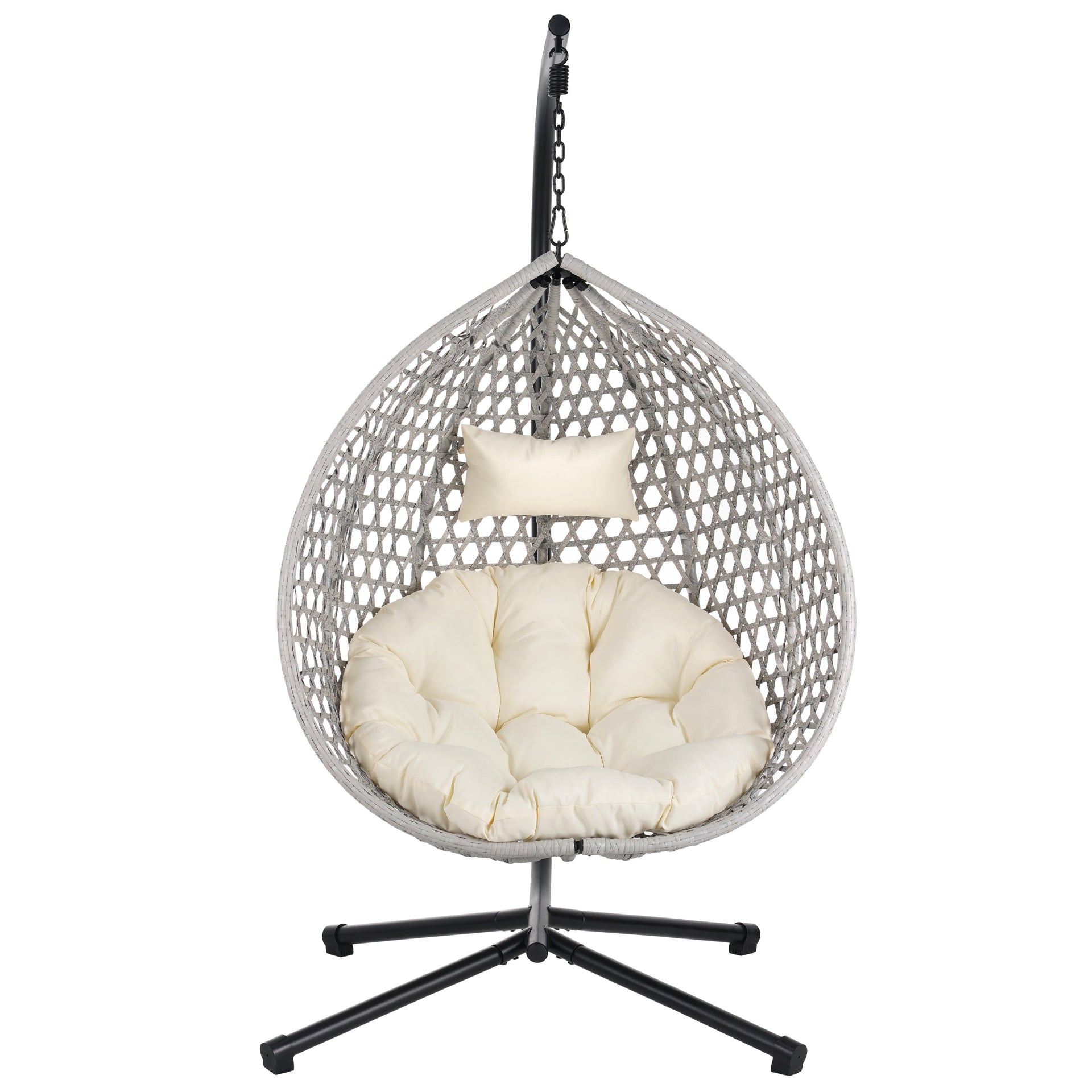 Versatile Hanging Egg Chair for Indoor and Outdoor Use — Comfortable Relaxing Seat
