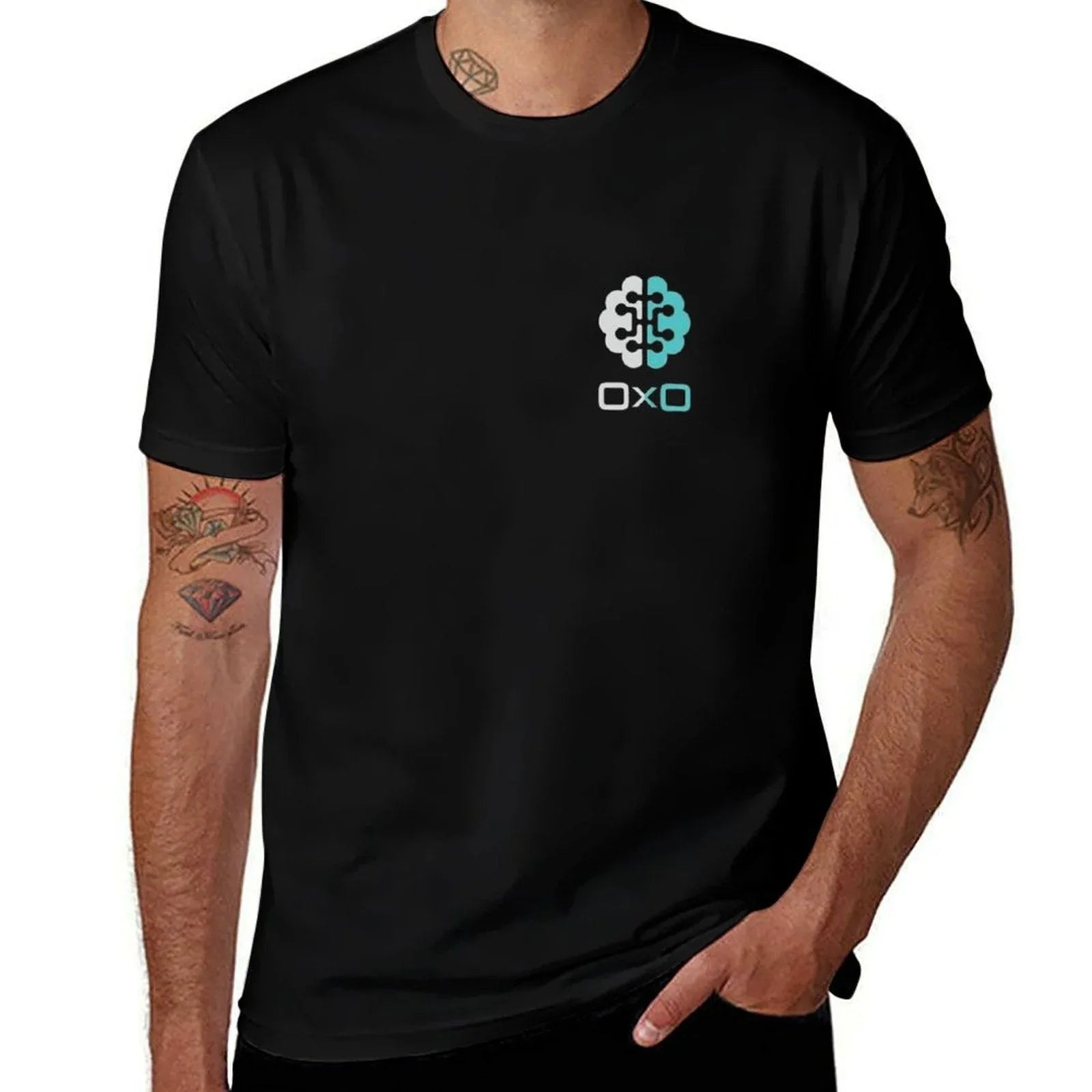 0x0 BOLD  Ribbed Collar T-Shirt