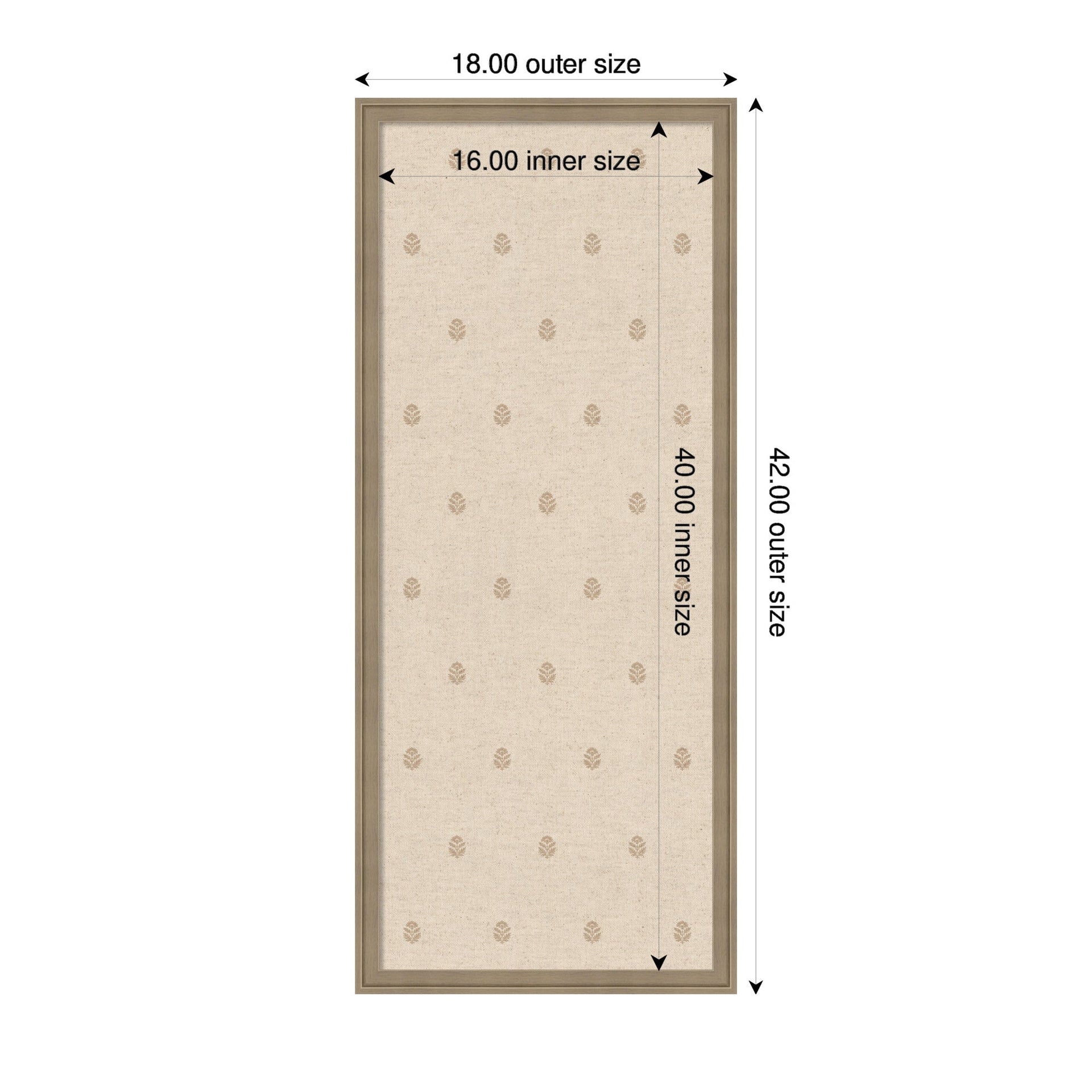 Pinboard Beige Botanical Block Print