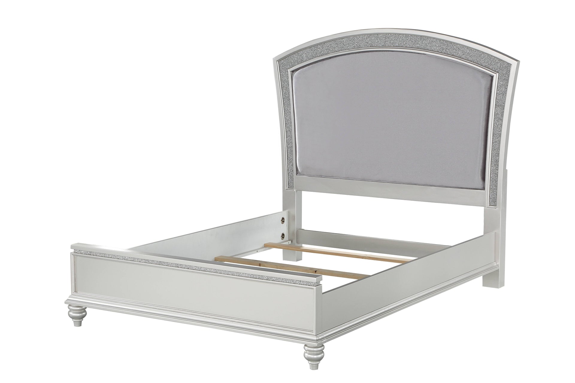 Maverick Fabric & Platinum Finish California King Bed