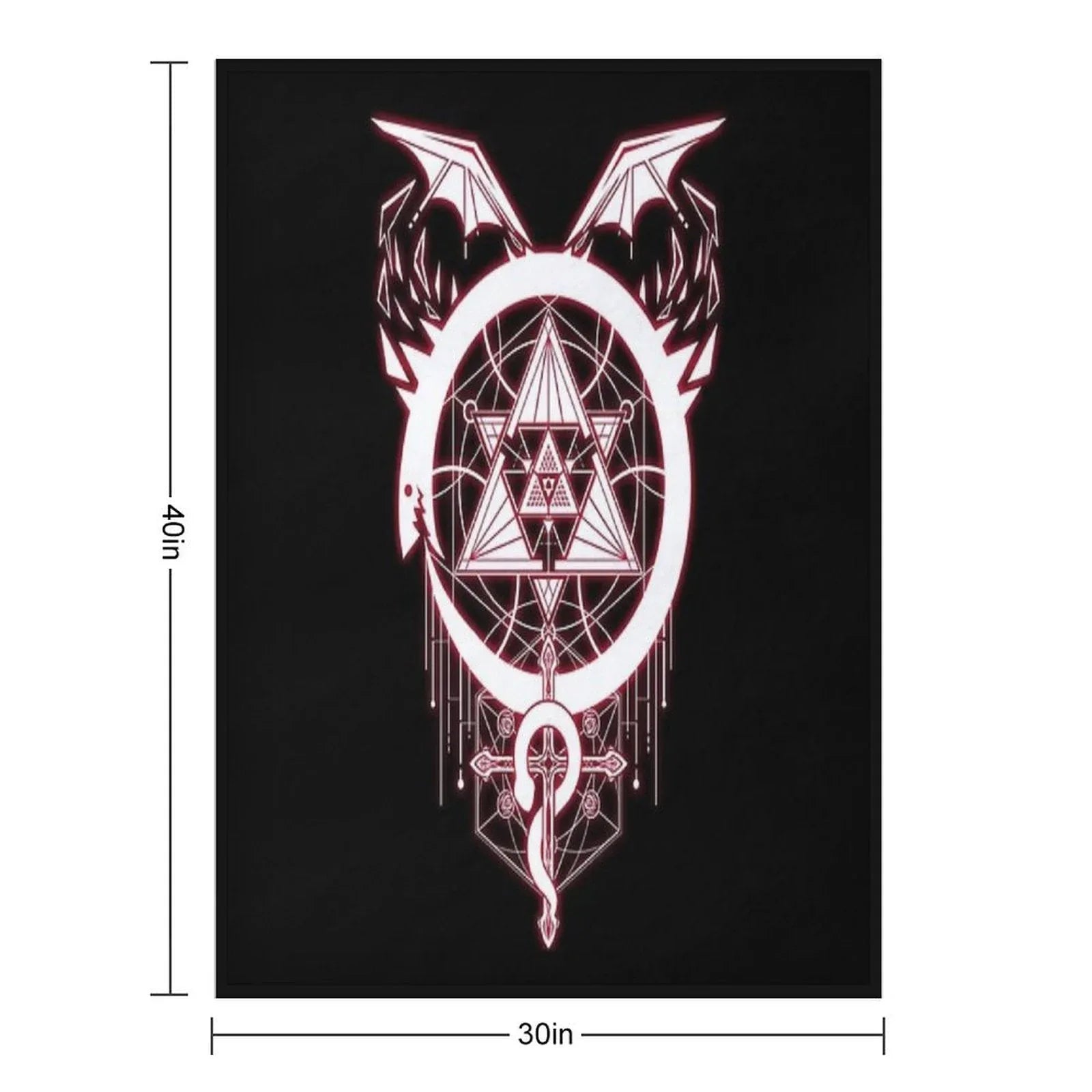 Glowing Snakes of Alchemy Throw Blanket