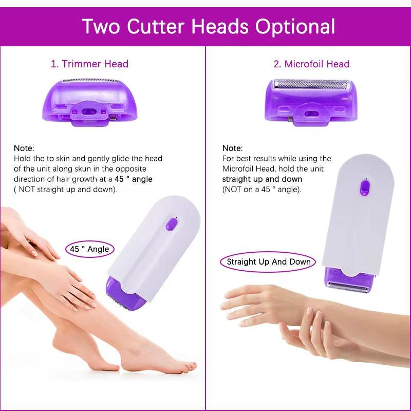 Painless Unisex Electric Hair Trimmer for Face, Legs, Bikini, Arms and Full Body Use