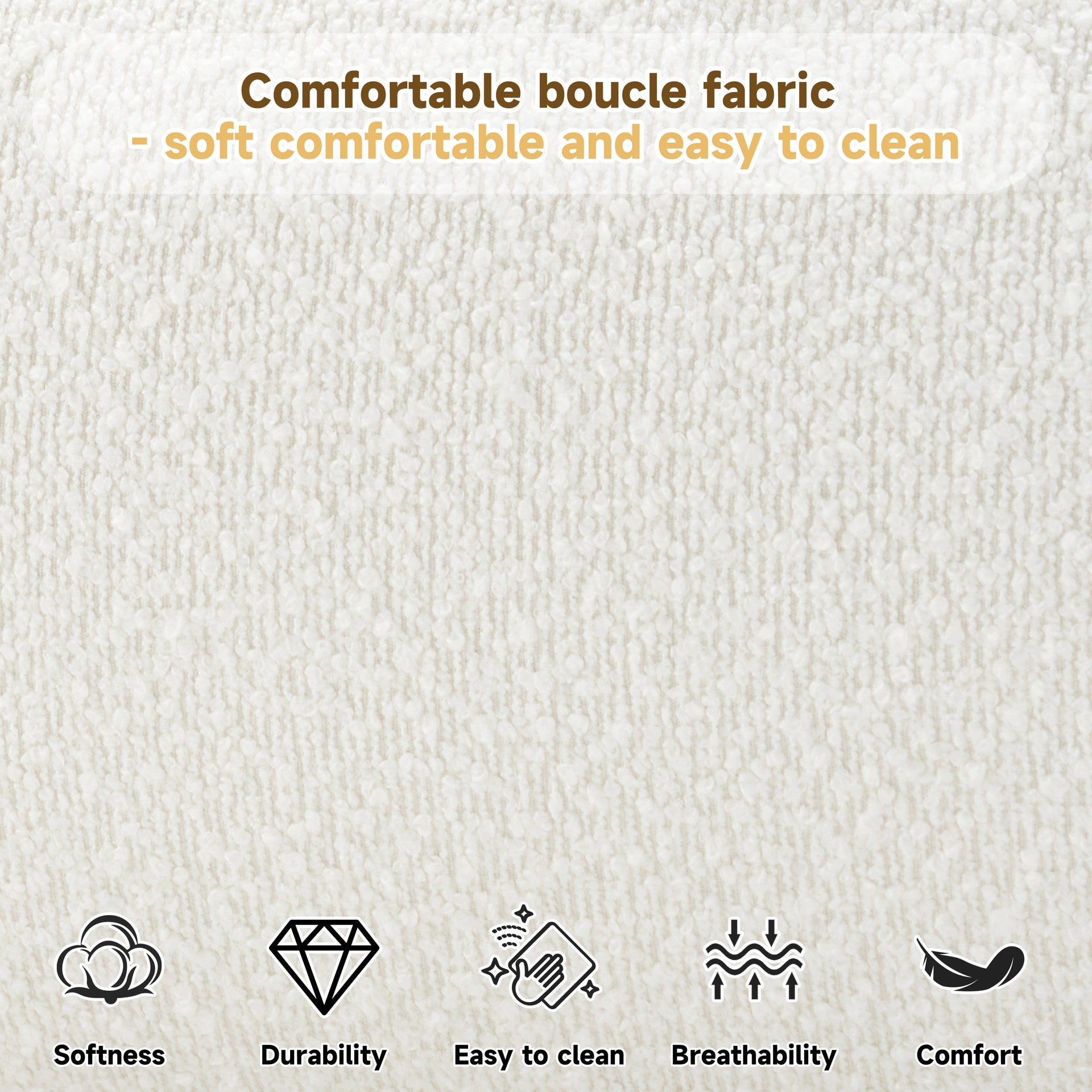 Cream Style Fabric Upholstered King Bed