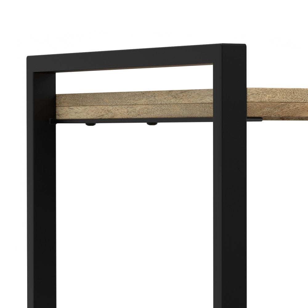 Riverside Solid Mango Wood Bedside Table in Refined