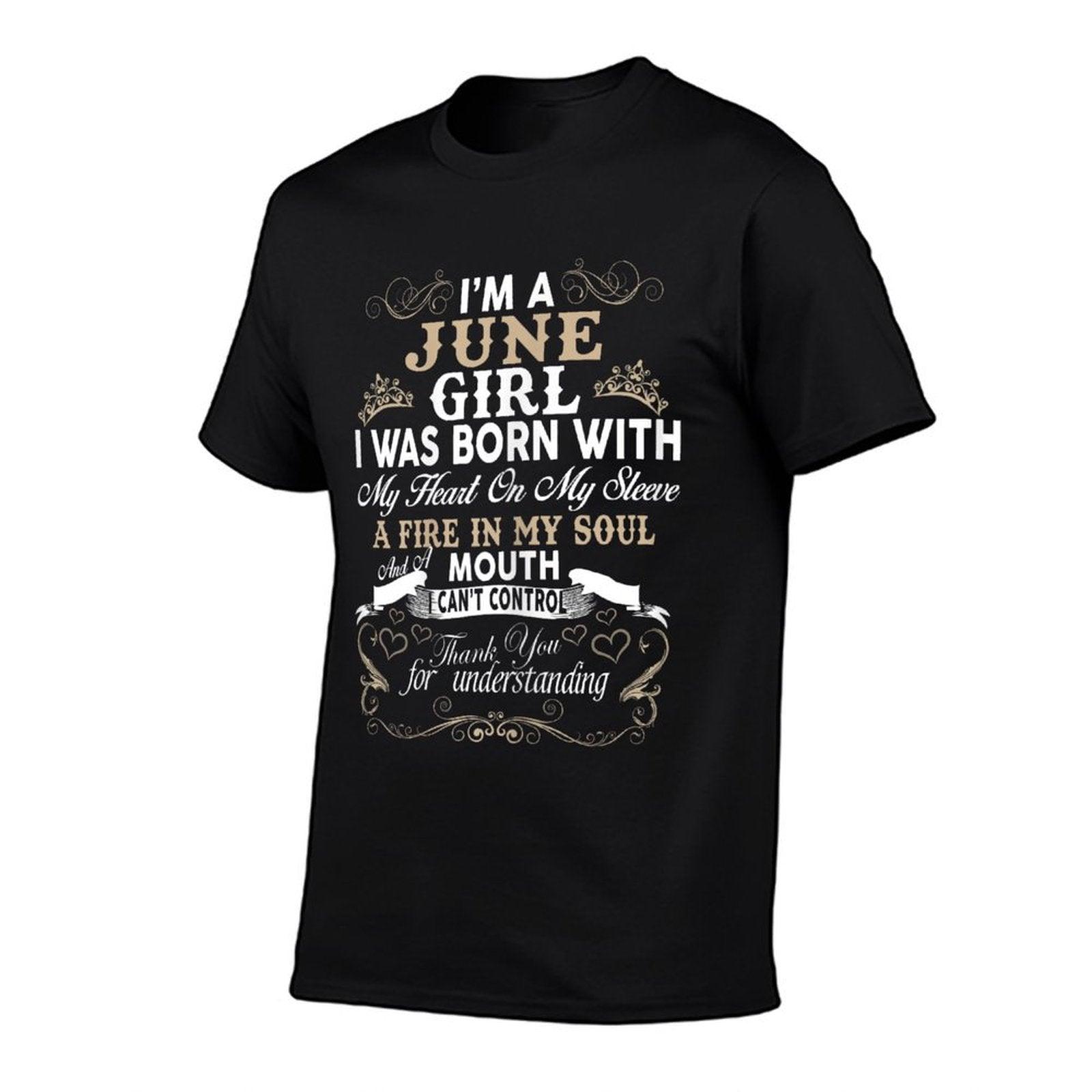I Am A June Girl Womens Birthday Gift Shirt T-Shirt
