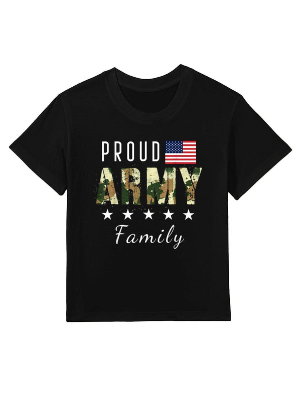 Army Graduation Proud Military Family Mom Dad Brother Sister Kids T-Shirt