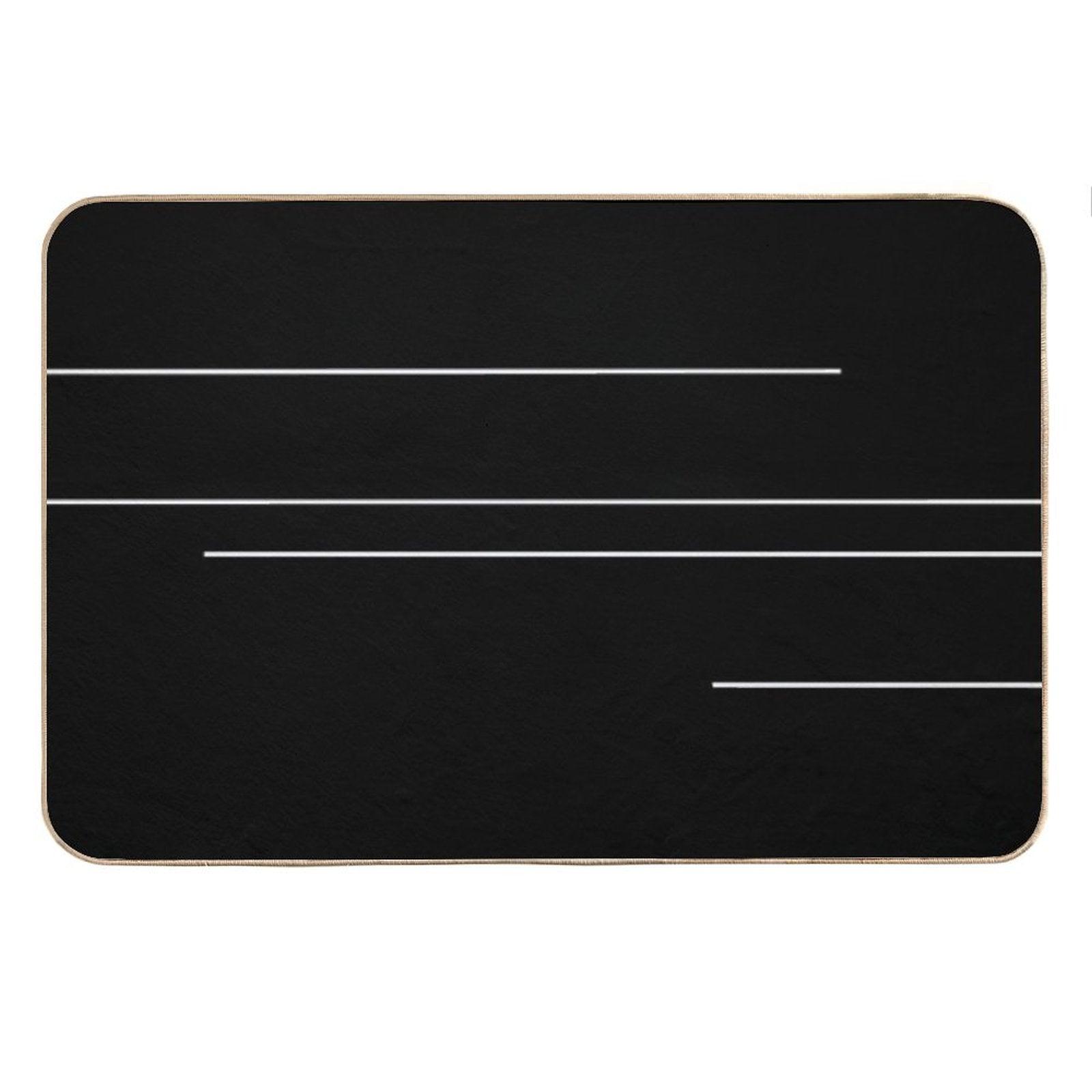 Hush Hush A Black And White Design Bath Mat