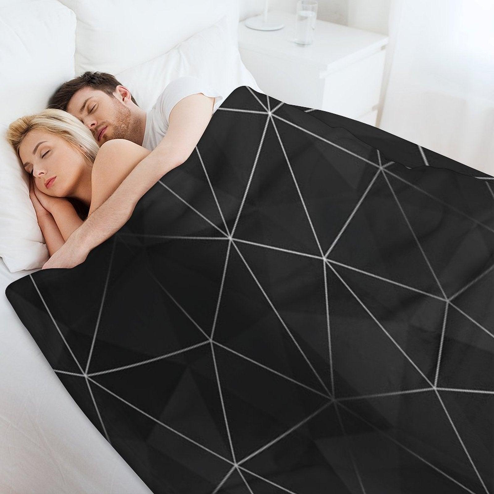 Kintsugi - Silver Mesh Throw Blanket