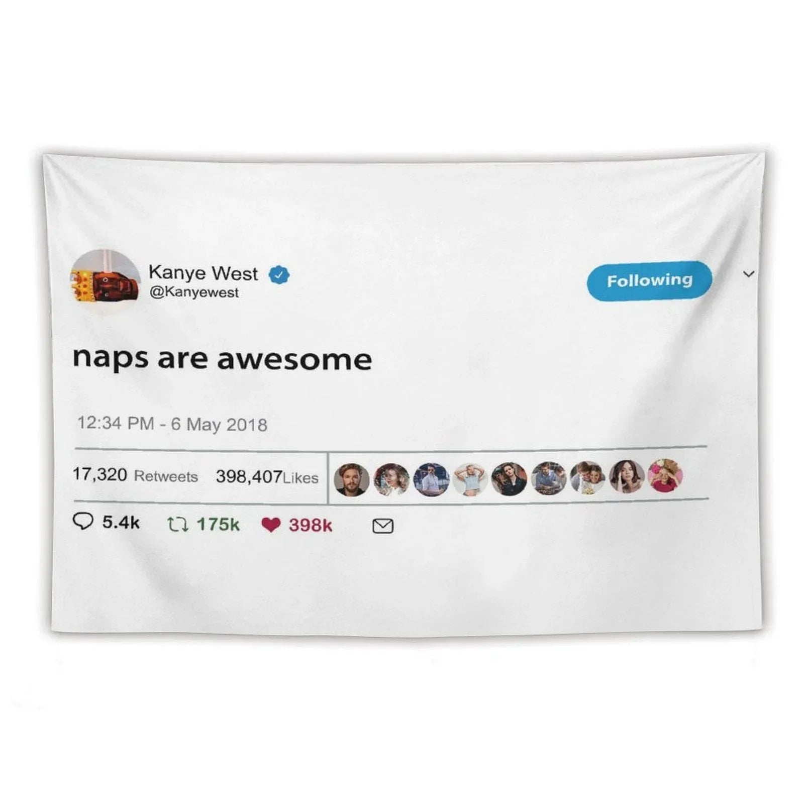 Kanye Rapper Naps Are Awesome Tapestry