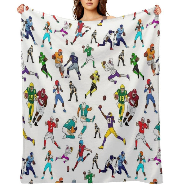 Football Players All-season Throw Blanket