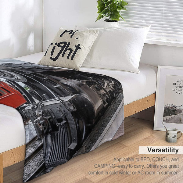 Strasburg Locomotive Anti-pilling Throw Blanket
