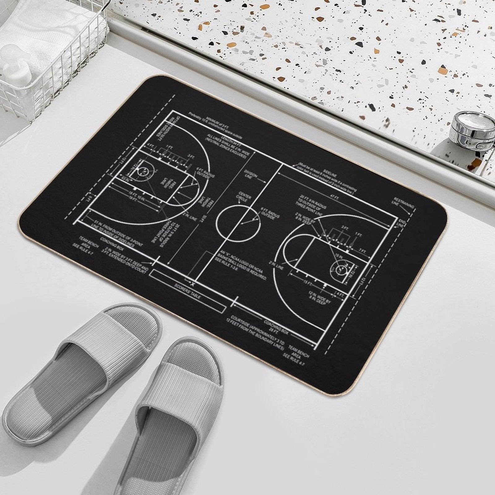 Basketball Court Bath Mat