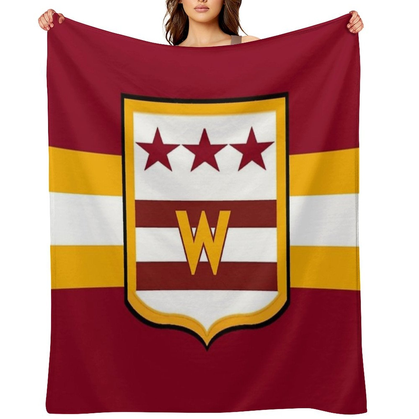 Washington D.C. Commander Football Easy Care Throw Blanket