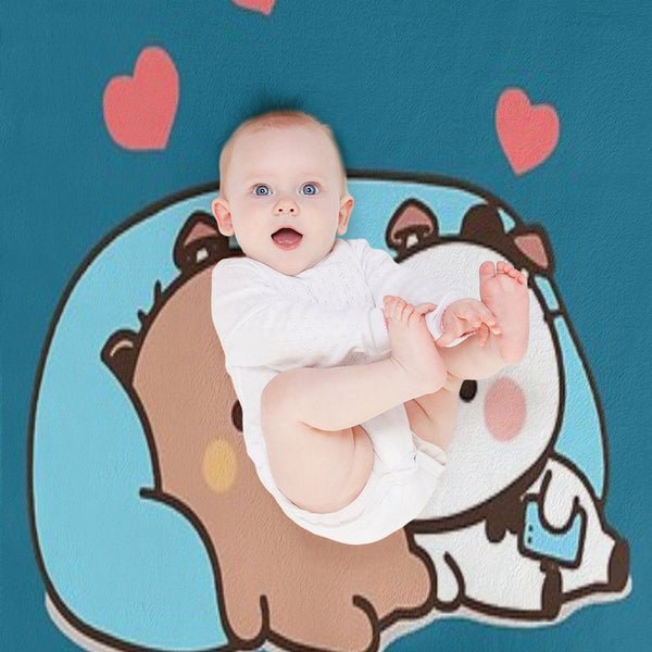 Bear And Panda Bubu Dudu Balloon Eco-conscious Throw Blanket