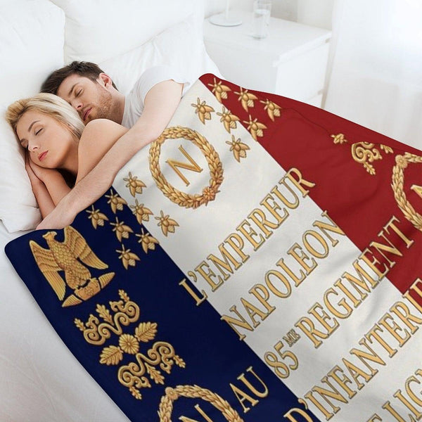 Napoleonic French 85th Regimental Flag Throw Blanket