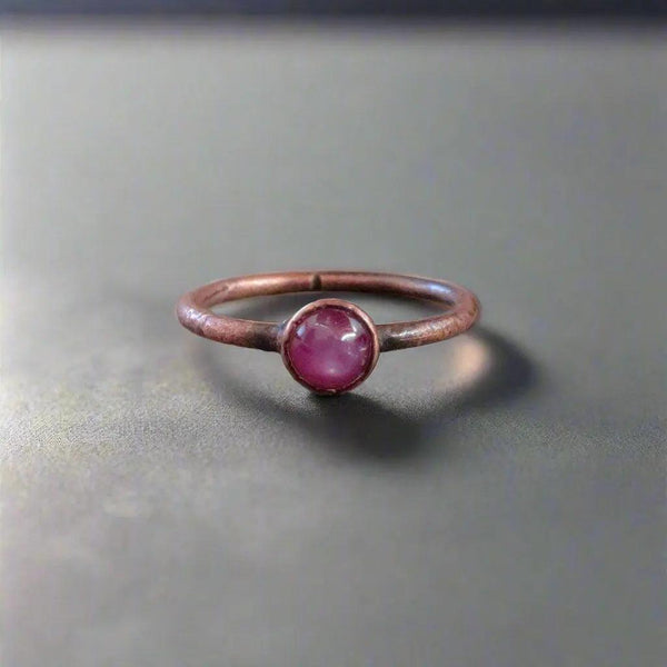 Copper Pink Sapphire Ring – Heart Centered Self Love | By Blackbird & Sage