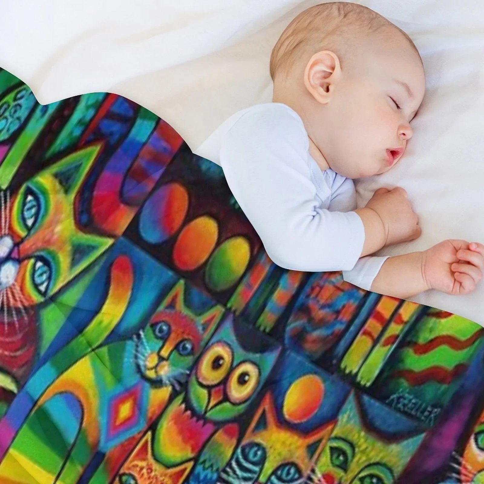 Owl And Pussicats Throw Blanket