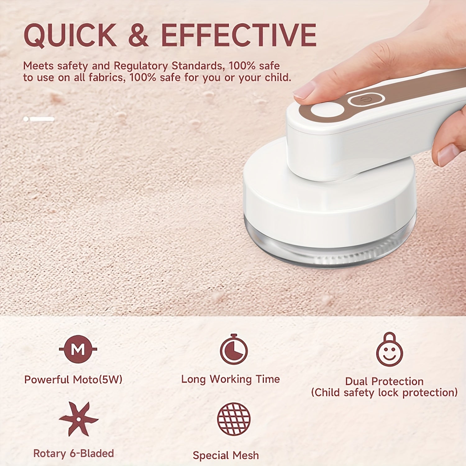 Portable Rechargeable Lint Eraser with Cleaning Brush, Effective Fabric Scraper for Furniture and Carpets, Removes Lint Balls, USB Rechargeable Electric Lint Eraser, Portable Clothing Shaver for Sweaters, Blankets, Carpets an DSers Fulfillment