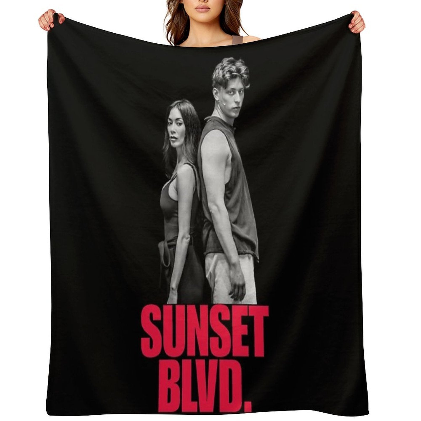 Sunset Blvd. with Nicole Scherzinger And Tom Francis Velvety-soft Throw Blanket