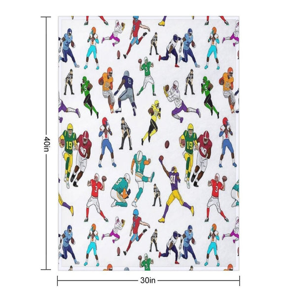 Football Players All-season Throw Blanket