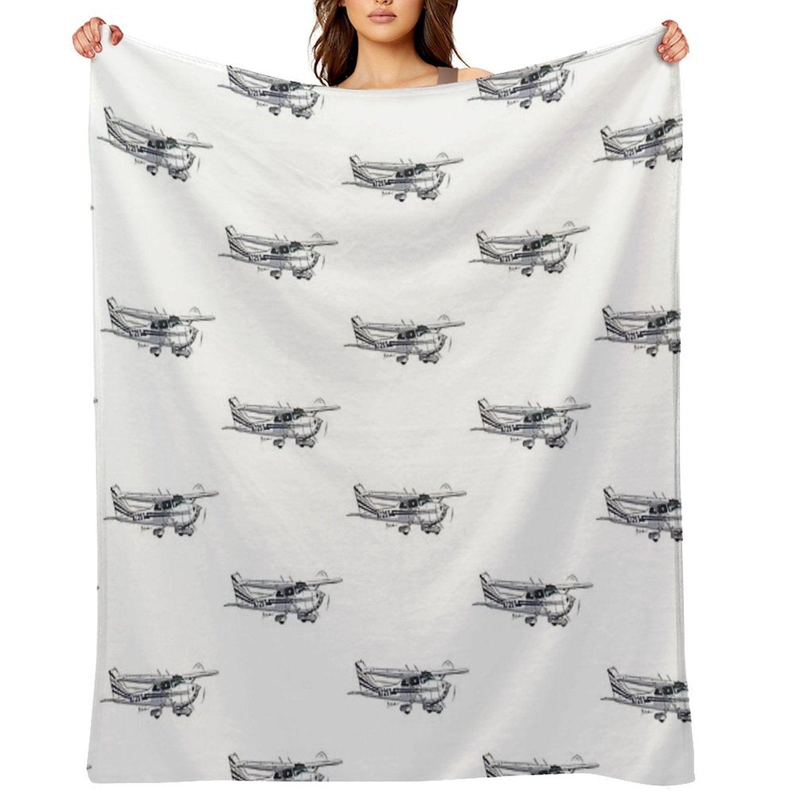 Cessna 172 N72ST Throw Blanket