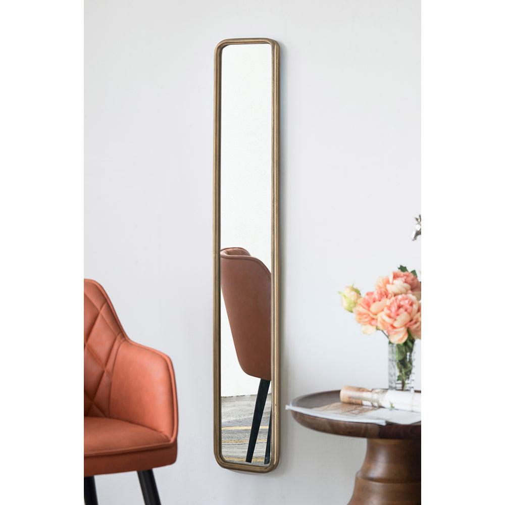 Gold Narrow Slim Full-Length Wall Mirror