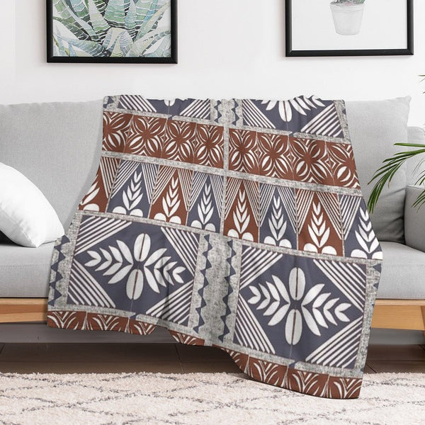 Tongan Tapa Motifs Shrink-resistant Throw Blanket