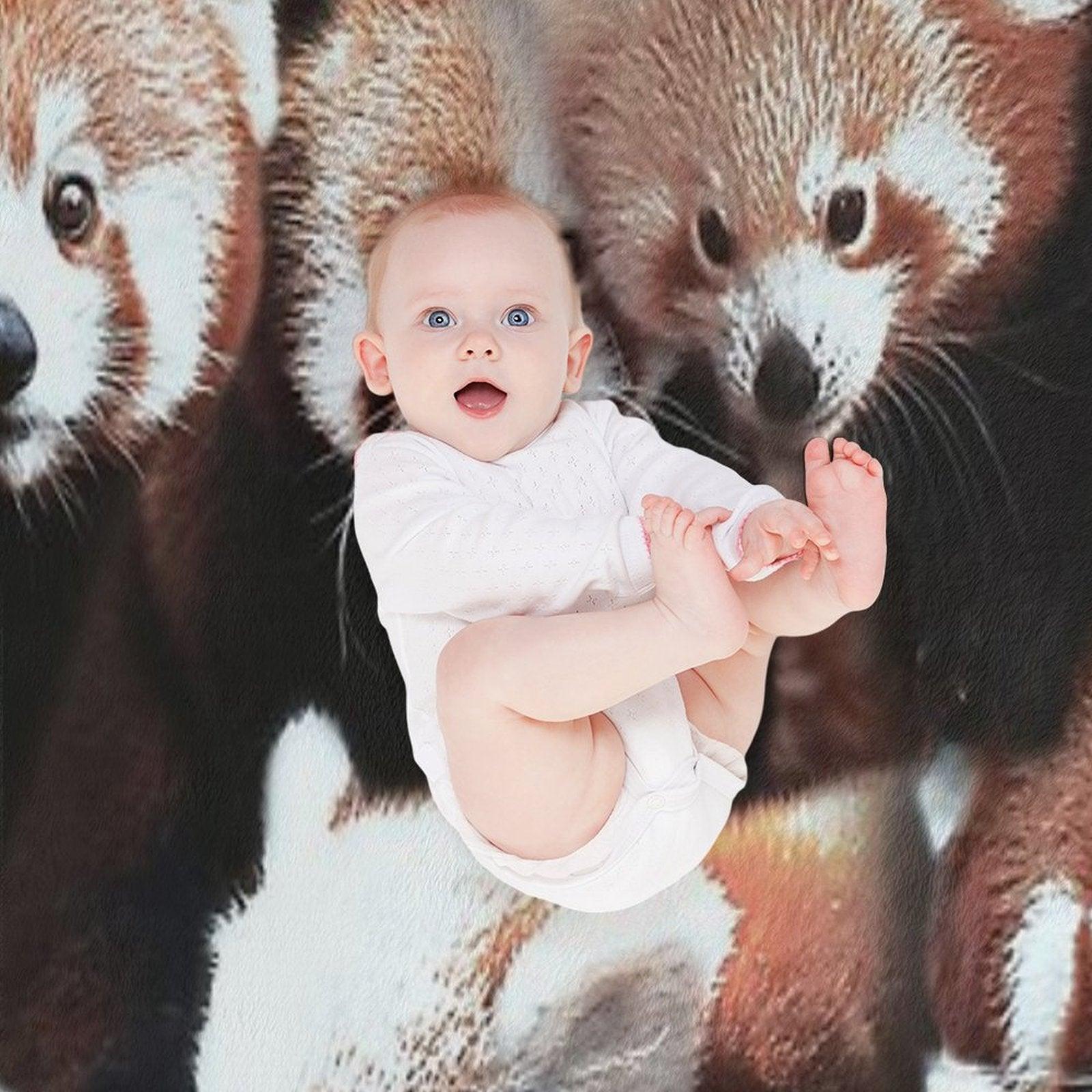 Red Pandas Throw Blanket