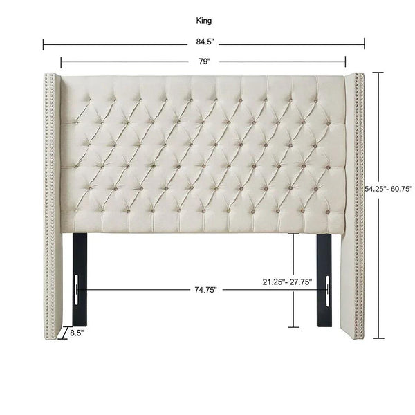 Amelia Upholstery Cream Headboard by Madison Park - Gifts for You 'n Me